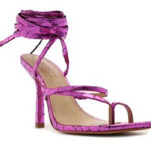 Lily Fuchsia Metallic Leather Sandal SCHUTZ